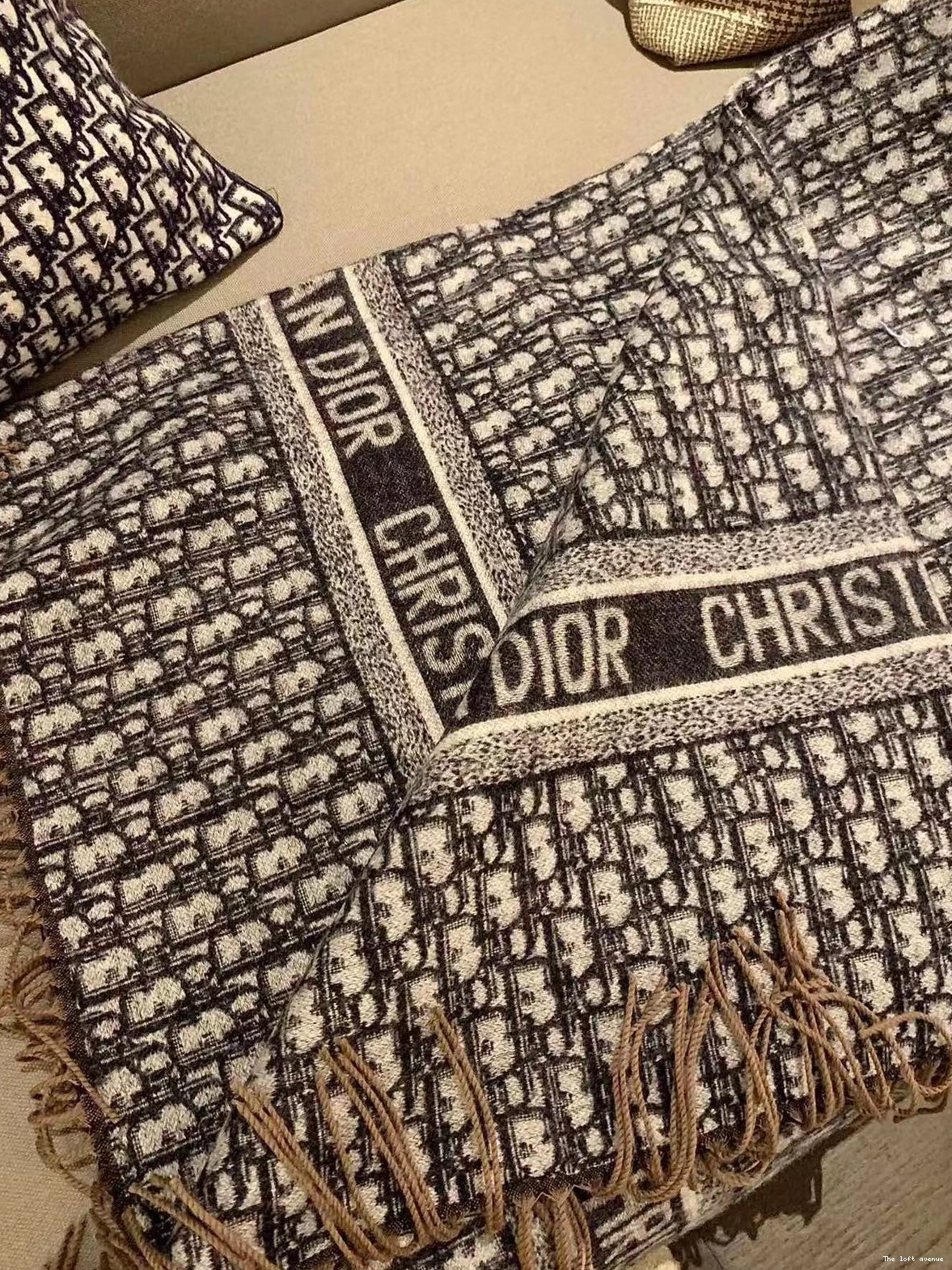 THROW WOOL BLANKET OBLIQUE 0813